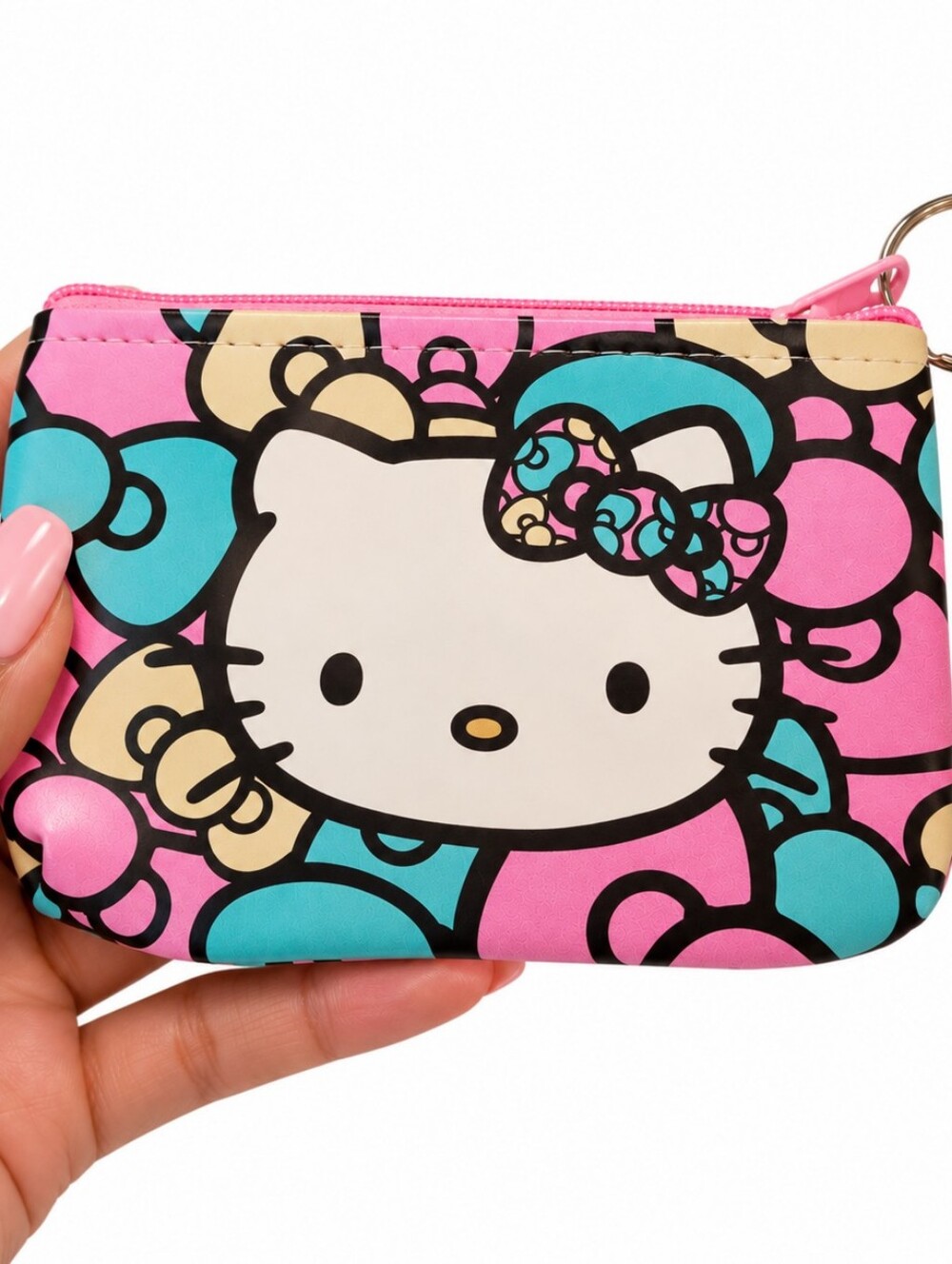 sanrio hello kitty coin purse pink white blue colorful miniature handbag